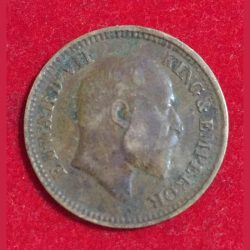 Alternative view of 1906 India - British ½ Pice - Edward VII King & Emperor Rare Coin # Z-116