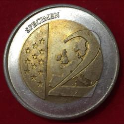 Alternative view of 2 Euro spiceman petern fantasy Bymatalic coin #B232
