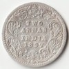 Rare Two Annas 1897 Calcutta Mint Silver Coin of Victoria Empress British India Coinage