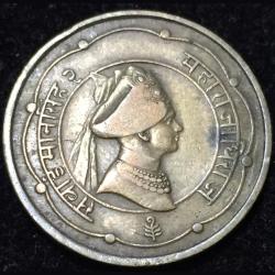 1944 Jaipur, Princely state of 1 Anna - Man Singh II Brass Very Rare Coin #V39