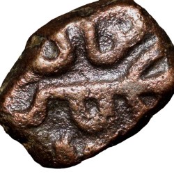 Copper 1/2 Falus of Bahaman Shah(AD1347-59) of Bahamani Sultanate Type BH21