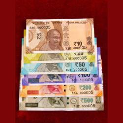 Rs 10 to 500 Fancy Number Set 000005 GEM UNC Complete Set