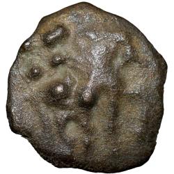 Cast-Copper Coin of Ancient City-State Sukatimati (2nd Cen. BC) with Horse/Tree Railing