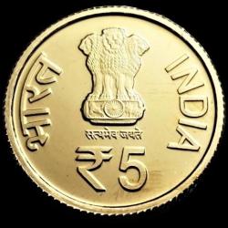 Alternative view of Extremely Rare Limited issue 5 Rupee M.G.Ramachandran Birth Centenary Coin in TOP BUNC Grade UNC Set Loose Commemorative Coin