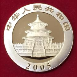 Alternative view of 2005 china Commemorative Medallion Set Gold Silver Plated With capsool Gem Unc Coin
