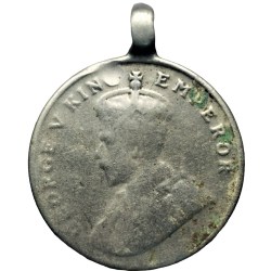 Alternative view of Super Rare 8 Annas 1919 Bombay Mint of George V King Emperor With Hook British India Coin