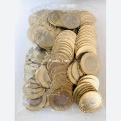 Alternative view of Rs 10 Rupee New Coin RBI 10 Coin Lot 75 Year Of Independence Packet India Issue 2023 Mumbai Mint Ltd