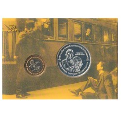 Alternative view of UNC Set 100 and 10 Rupees India celebrates centenary of Mhatma Gandhi’s return from South Africa Coin