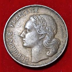 Alternative view of 1953 France 50 Francs Rare Coin Lowest Price #N162