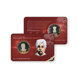 Rs 10 India Government Issue Lala Lajpat Rai Issue Single Coin Blister Pack