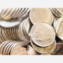 Re 1 RBI 100 Coin Seal Pouch Republic India Definitive Lotus Issue 2015 Kolkata Mint Rare