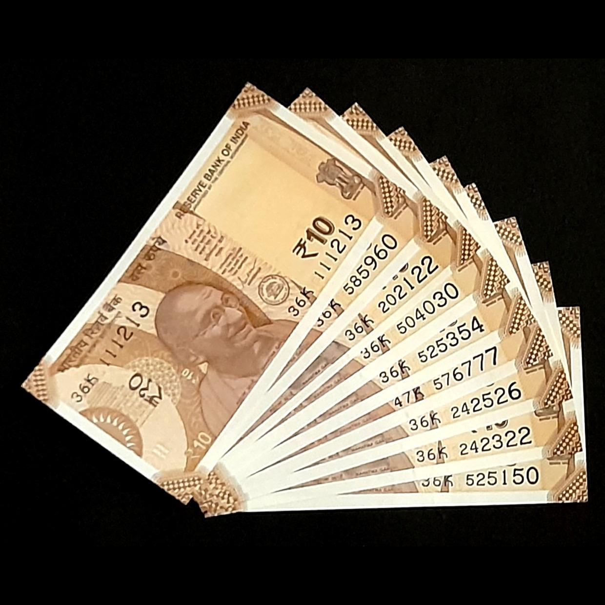 Ten Rs Ledder Number Set 9 Pcs Given with Birthday 111213 unc Condition sku 61