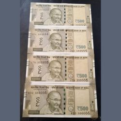 Alternative view of .. FANCY NUMBER INDIA ₹500 NOTE 💎💎GEM UNC DENOMINATION:500₹ CONDITION IS AS PER IMAGES 222222.