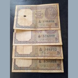 Rs 1 very rare note 1965 signature as both Lingam 4 pieces