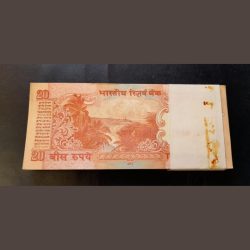 Alternative view of Rs 20 old issue bundle complete 100 piece notes Condition as per image