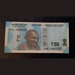 Reserve bank of india 50rs.note Gem unc 786000