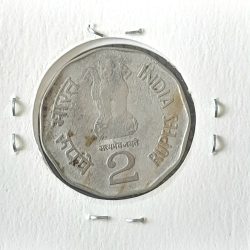 Alternative view of Two Rs Rare Chatrapati Shivaji Maharaj Coin Hyderabad Mint 020