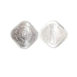 Five Paise Happy Child Nations Pride FAO International Year Of Child 1979 2 Pcs Bunc Condition 01