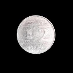 Alternative view of Two Rs Rare Coin Platinum Jublie INDIAN AIR FORCE Good Condition 01