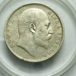 British India Edward 1909 Silver Coin High Grade