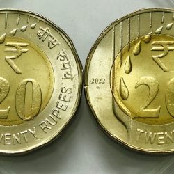 20 Rupees 2022 Hyderabad Coin Raindrop Series UNC Rare