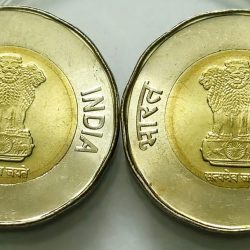 Alternative view of 20 Rupees 2022 Hyderabad Coin Raindrop Series UNC Rare