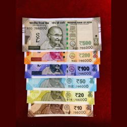 Rs 10 to 500 Fancy Number Set 786000 Gem UNC Complete Set