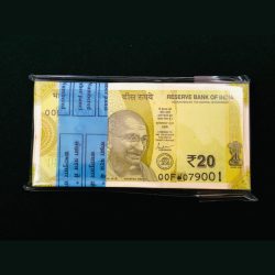 Rs 20 India Banknote Replacement Star Issue 00F Serial Bundle GEM UNC 2019 Issue