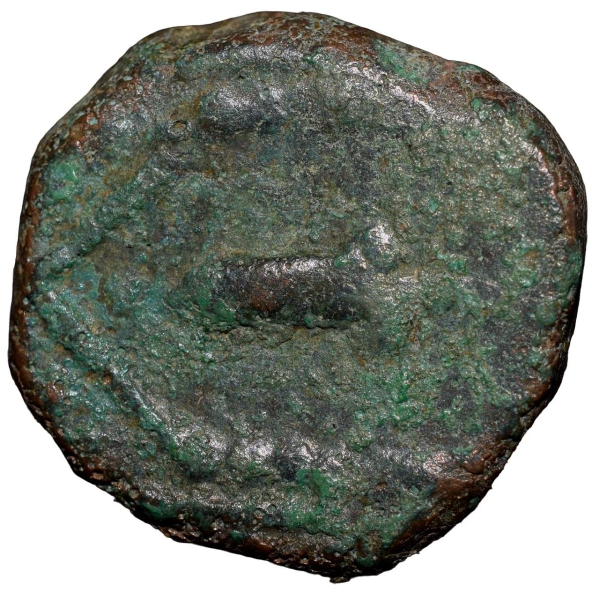 Copper Paisa of Makrai State (17th - 18th Cen. AD) Dagger & Trishul Type Unlisted Rare