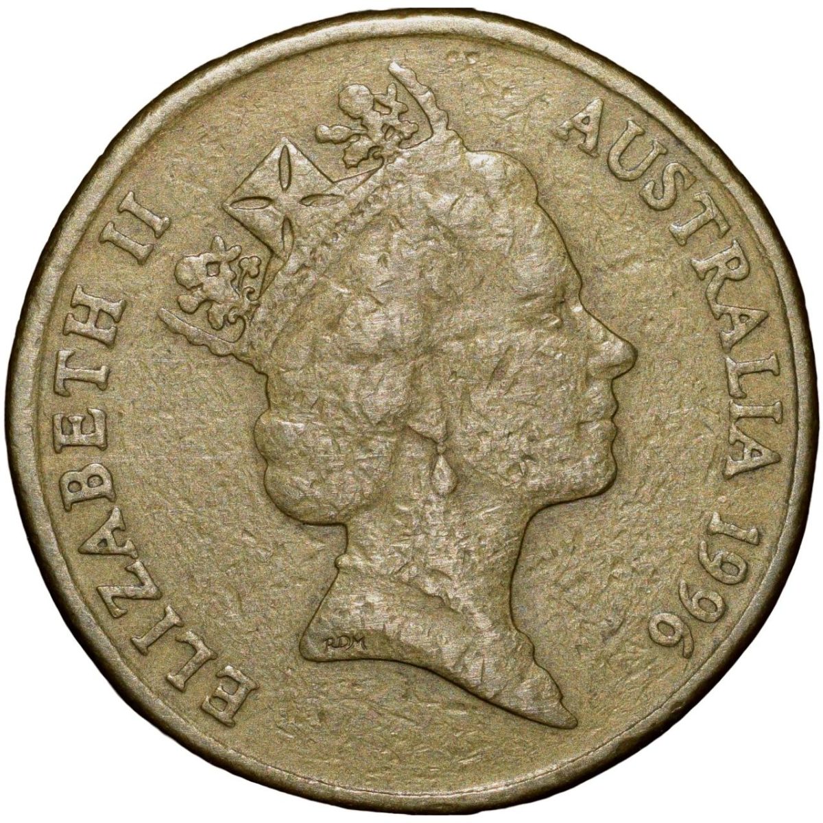 Brass 1 Dollar of Elizabeth II (AD 1996) from Australia with 100th Anniversary of the Death of Sir H - Image 2