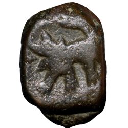 Copper Paisa of Namdar Khan(18th Cen. AD) of Hyderabad Feudatory of Elichpur with Tiger Left KM # C1