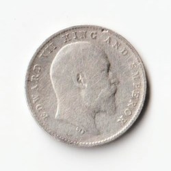 Alternative view of Two Anna 1906 of Edward Vii of Rare British India Coin in Fine Grade Silver Coin