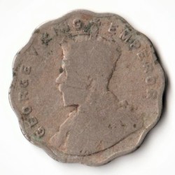 Alternative view of Rare One Anna 1919 Copper-Nickel Coin of Bombay Mint King George V British India Coinage