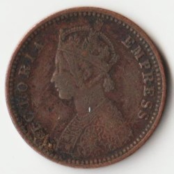 Extremely Rare and Fine 1/12 Anna 1895 Copper Coin of Victoria Empress British India Coinage