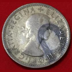 Alternative view of Australia 1953 One Shilling Silver Coin Elizabeth #S730