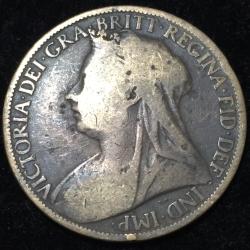 1897 United Kingdom 1 Penny - Victoria 3rd portrait One Penny Big Size Lowest Price Coin #V75