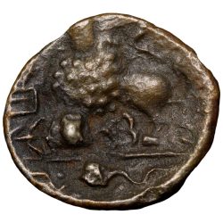 Potin Coin of Satavahana Dynasty(1st Cen. BC) from Junnar Lion Type Very Rare