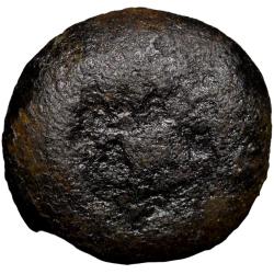 Alternative view of Arsenic Cast-Copper from Vidarbha Region (4th - 3rd Cen. BC) with Bull Seated Right/Elephant above A