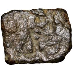 Copper Coin of Bhadra/Mitra Dynasty(200 BC) from Vidarbha Region with Chhatra above Elephant Right D