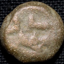 Copper 1/4 Gani of Ahmad Shah I (AD 1422-1435) of Bahamani Sultanate Anonymous Type