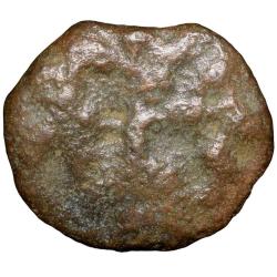 Alternative view of Cast Copper Kakani of Sunga Kingdom (187-75 BC) from MP Region with Hollow Cross/Tree Railing