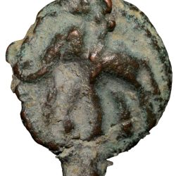 Cast Copper Kakani of Sunga Kingdom (187-75 BC) with Elephant with rider Beautiful Grade