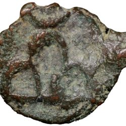 Alternative view of Cast Copper Kakani of Sunga Kingdom (187-75 BC) with Elephant with rider Beautiful Grade