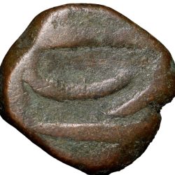 Alternative view of Copper Paisa of Hyderabad Feudatory 'Elichpur' (18th Cen. AD) Lion Right Facing New Type