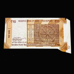Alternative view of Rs 10 Latest Issue Extra Paper Butterfly Error Unique and Rare
