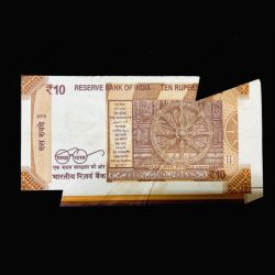 Alternative view of Rs 10 Latest Issue MASSIVE Extra Paper Butterfly Error Unique and Rare