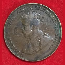 1926 China Hong Kong 1 Cent - George V large type Coin #Z-76