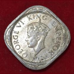 Alternative view of 1940 India - British 2 Annas - George VI High Grade Coin #N97