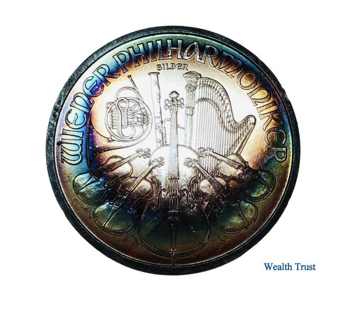 2013 1 Oz EUR Austrian Silver Philharmonic Coin Overtone 9999 Pure Silver - Image 2