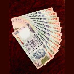 Rs 100 INDIA BANKNOTE Telescope Issue ENDING 786 Set of 10 Notes Mix Numbers GEM UNC